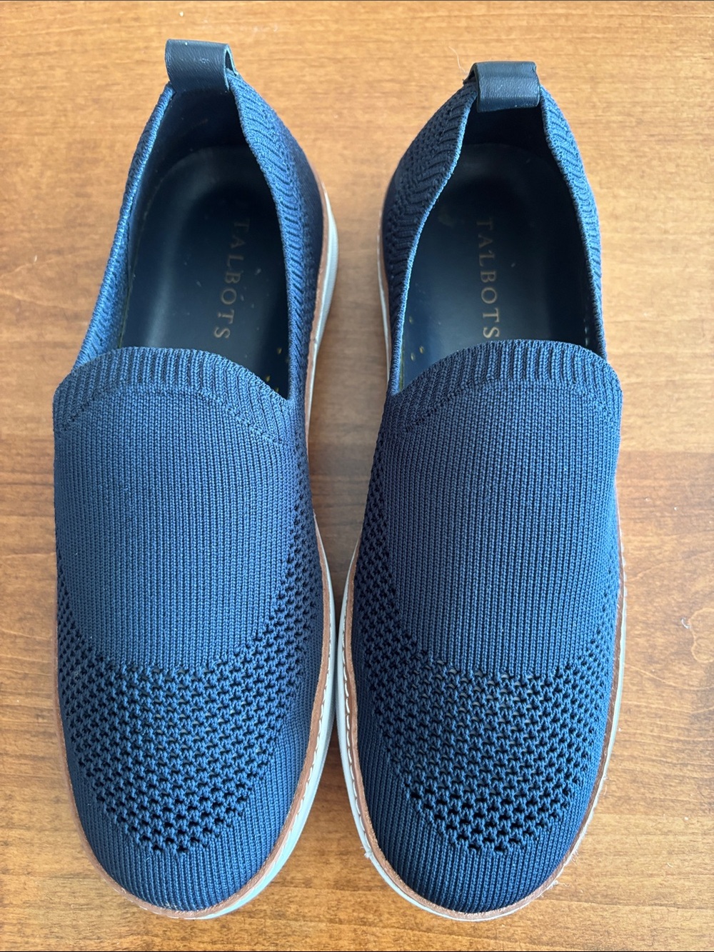 Talbots Women’s Navy Knit Slip-On Sneakers